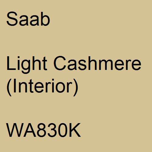 Saab, Light Cashmere (Interior), WA830K.